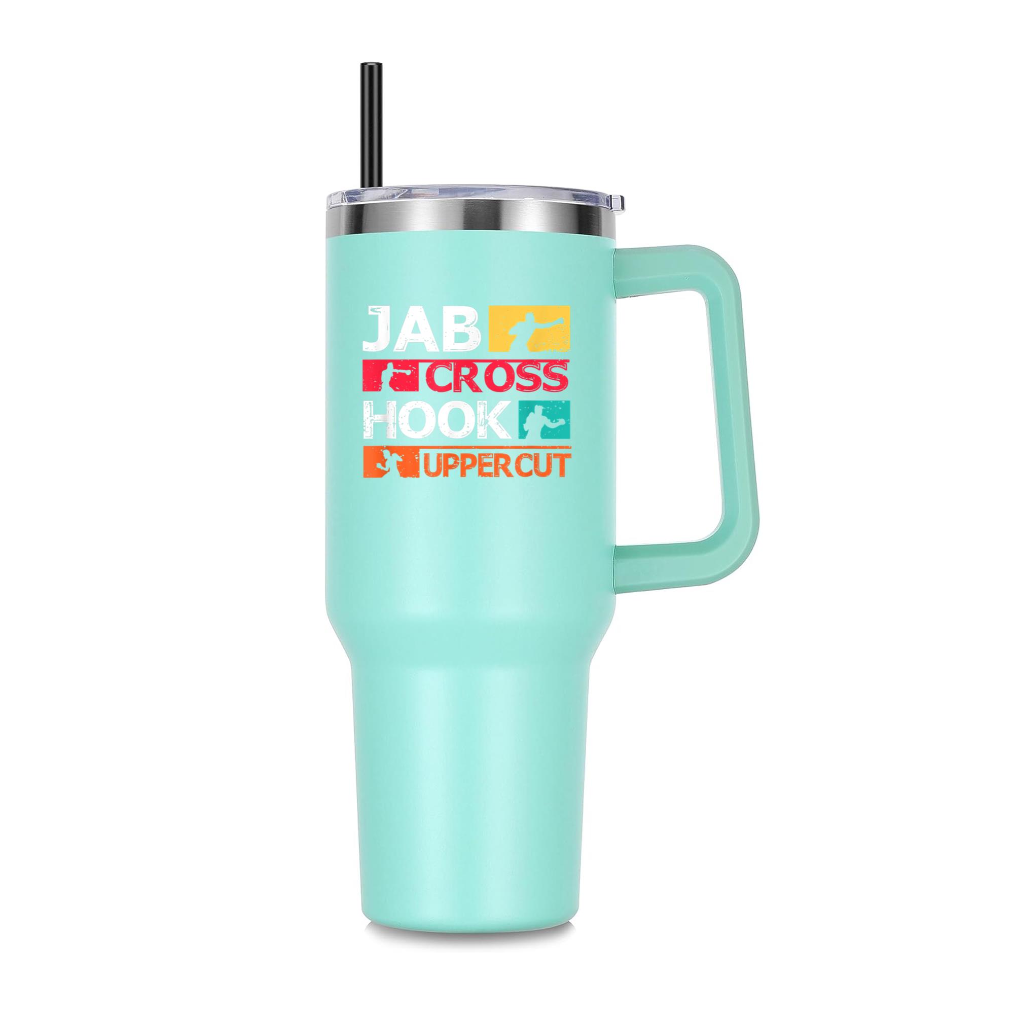 Boxing Jab Cross Hook Uppercut 40oz Stainless Steel Tumbler - Image 3