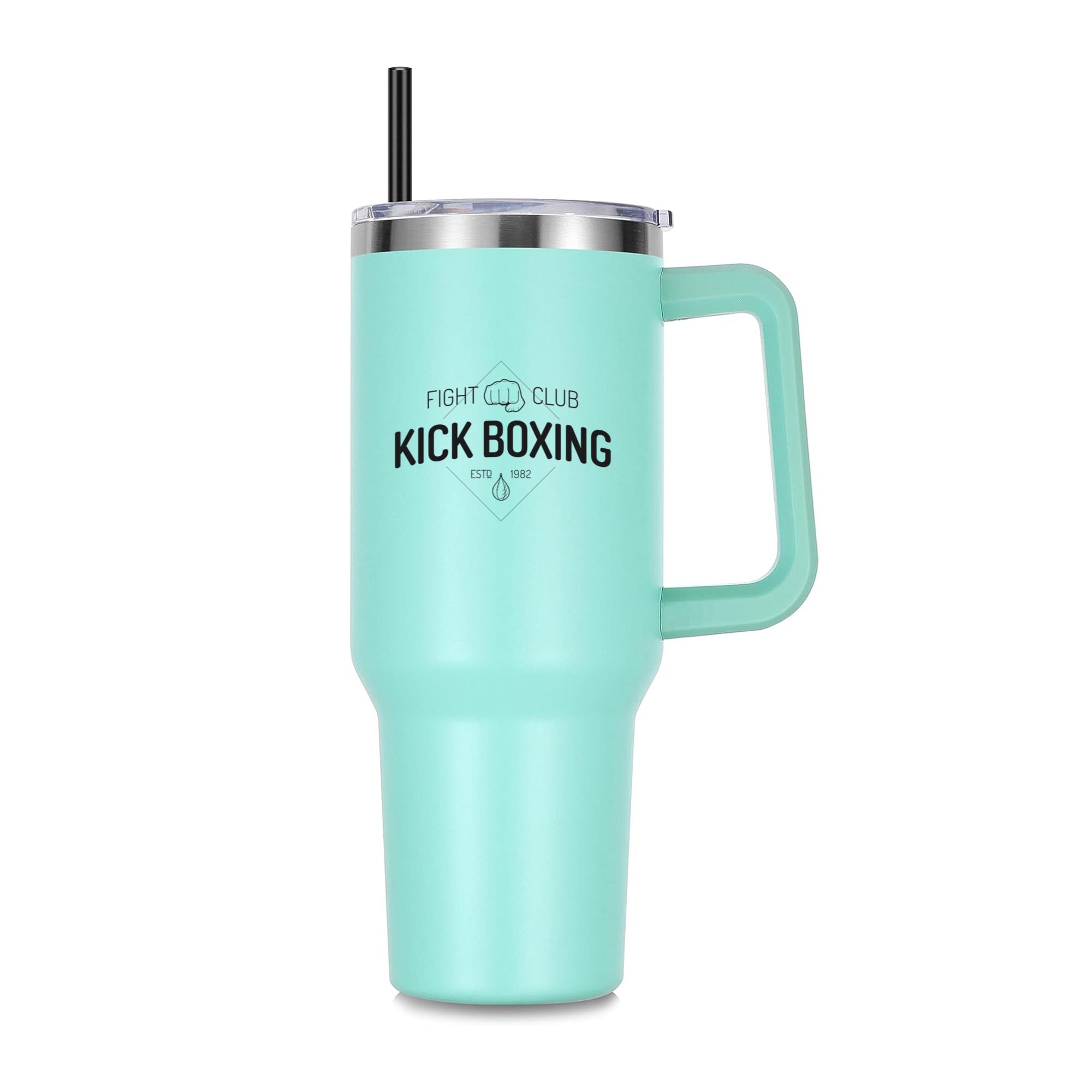 Boxing Kickboxing Fight Label Badge 40oz Stainless Steel Tumbler - Image 3