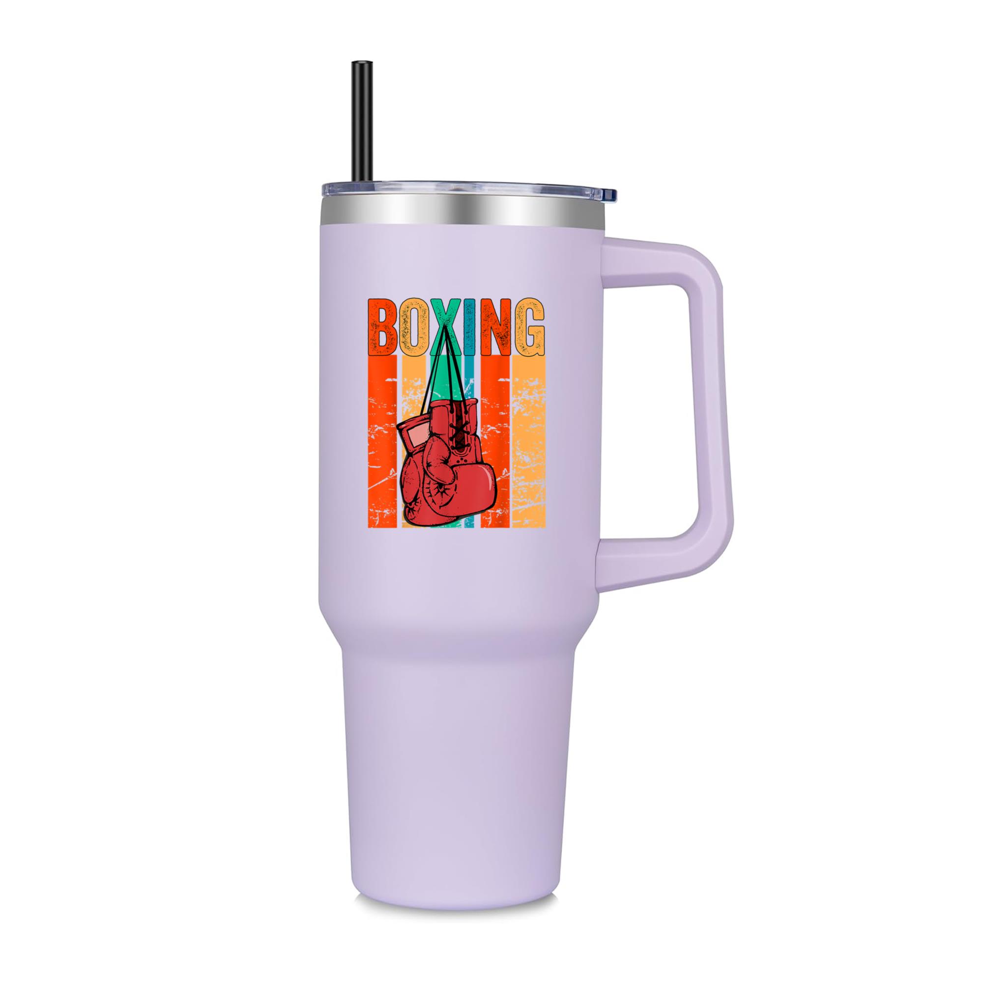 Boxing Lover Vintage 40oz Stainless Steel Tumbler - Image 2