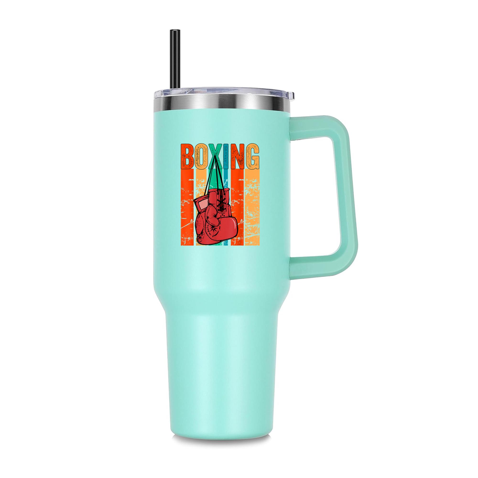 Boxing Lover Vintage 40oz Stainless Steel Tumbler - Image 3