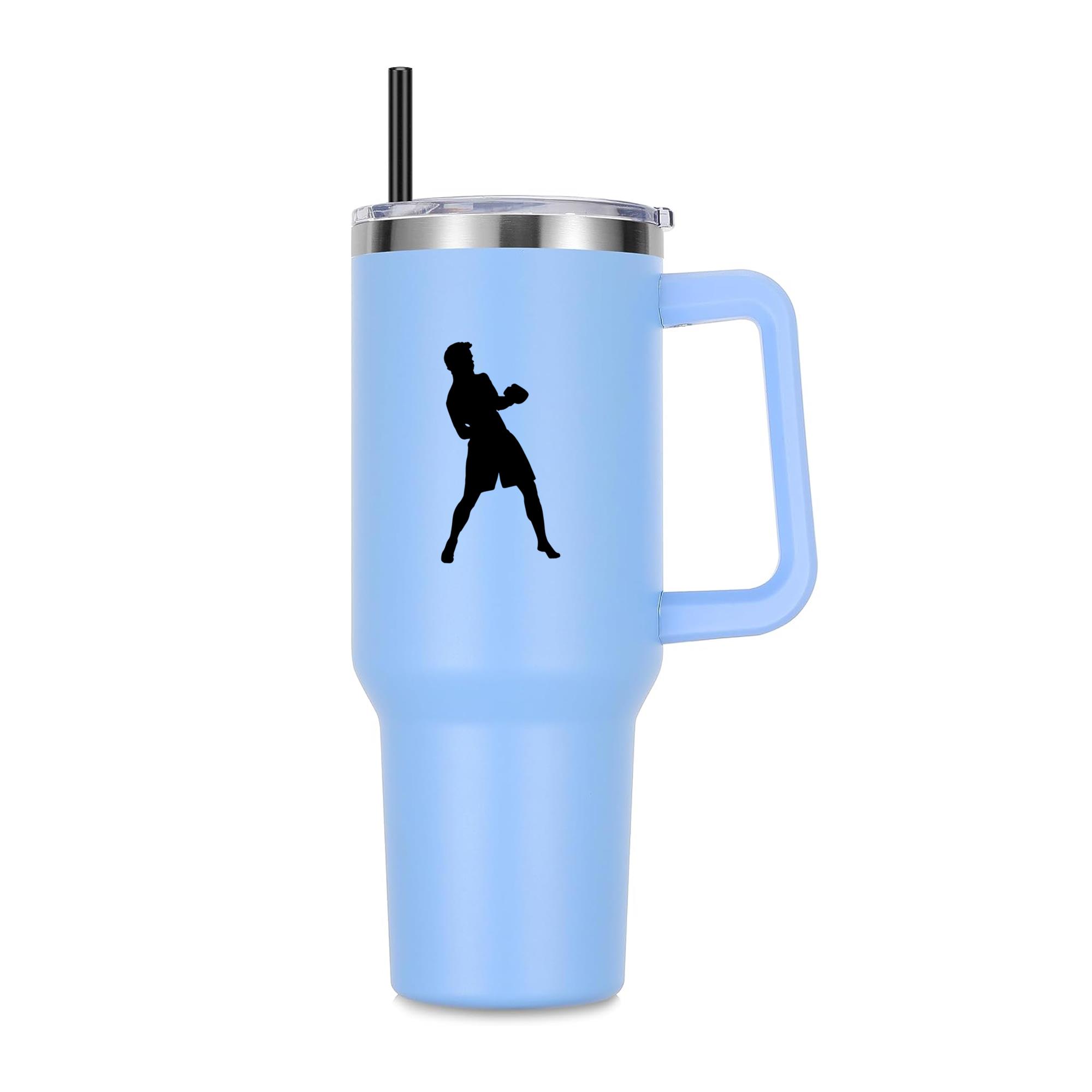 Boxing Player Dodge Silhouette 40oz Stainless Steel Tumbler