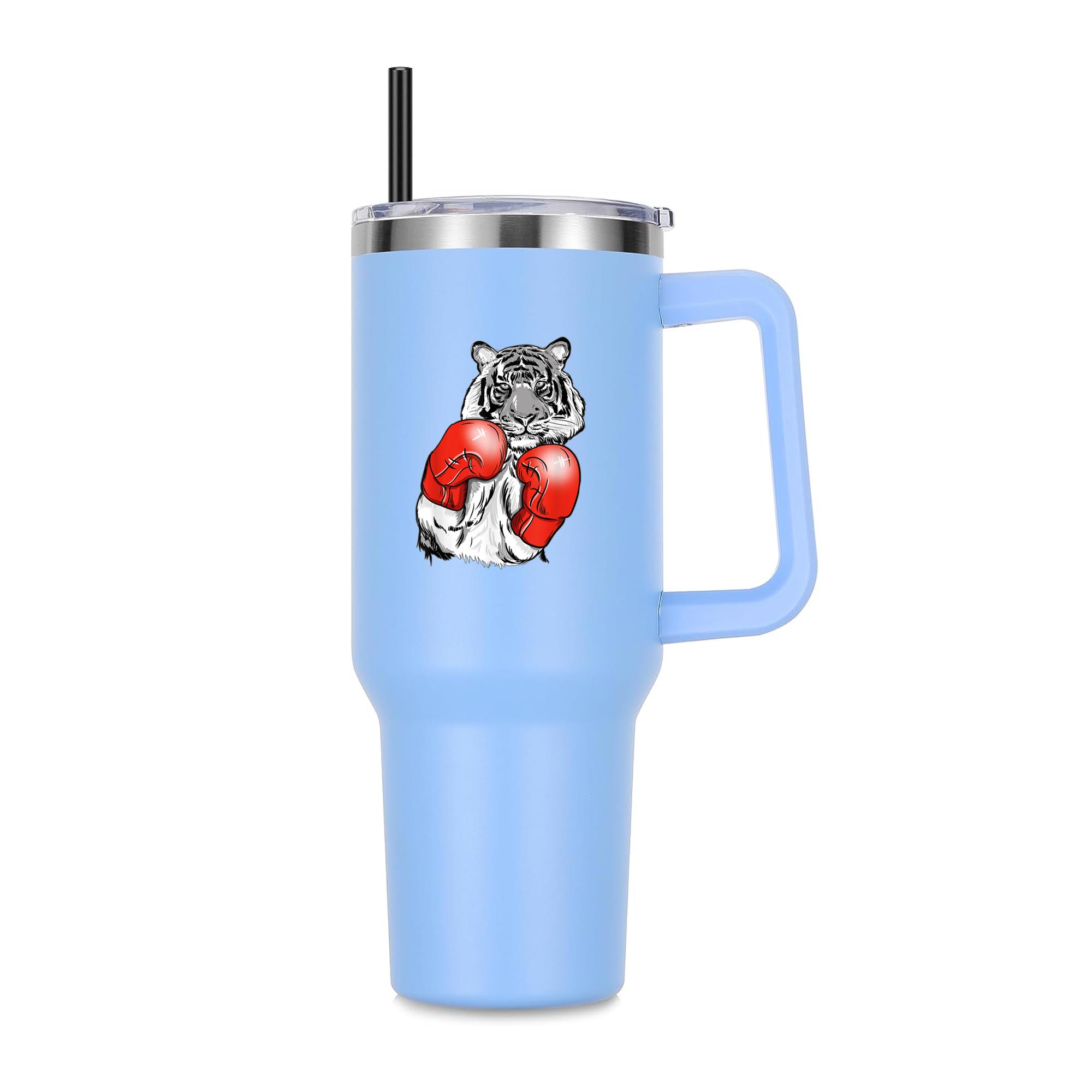 Boxing Tiger With Red Gloves 40oz Stainless Steel Tumbler