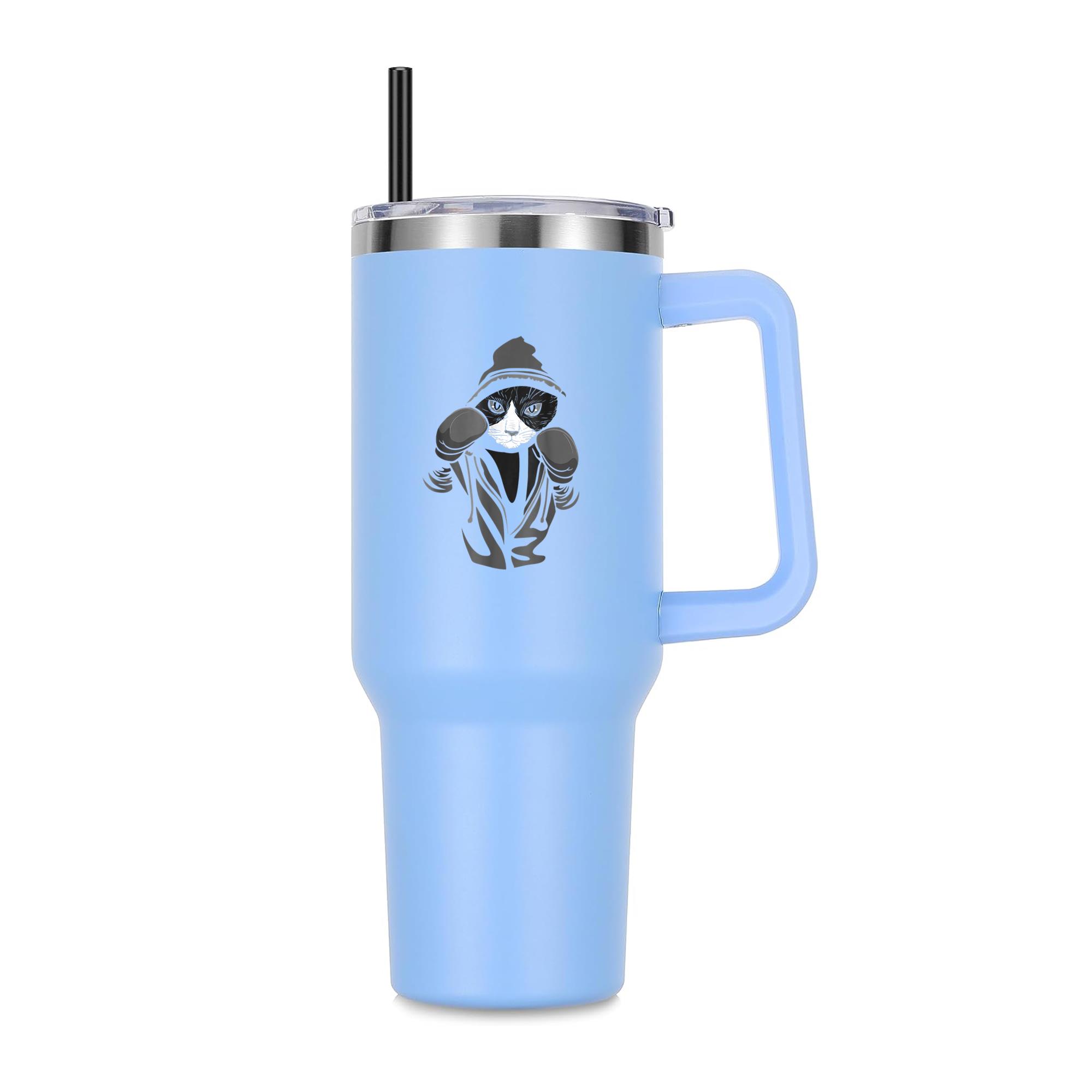 Cat Boxing 40oz Stainless Steel Tumbler