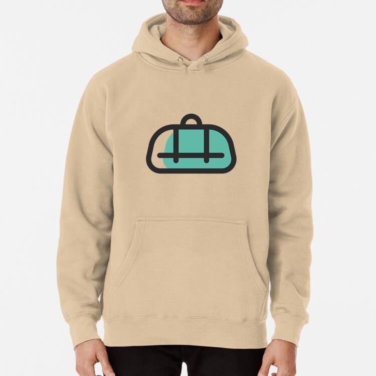 Duffel Bag Colored Stroke Icon Classic Unisex Hoodie