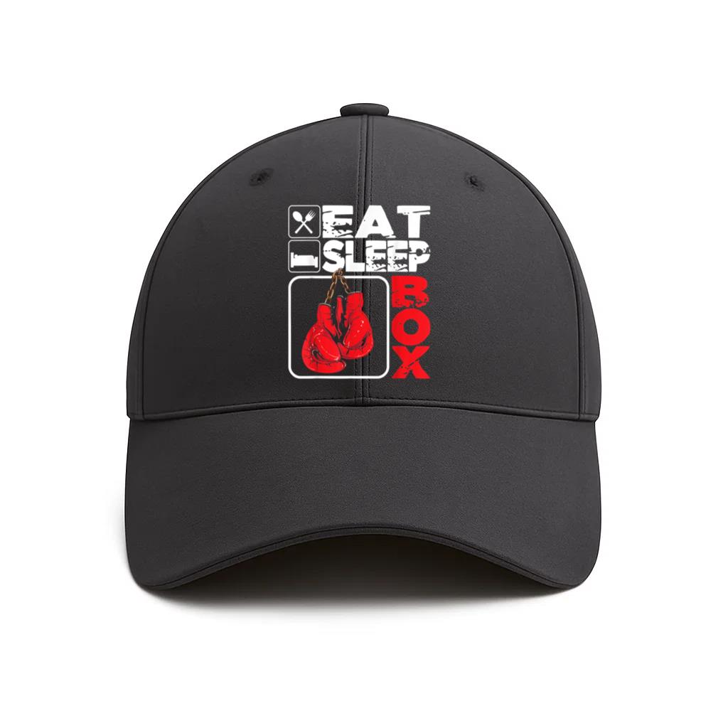 Eat Sleep Box Boxing Cotton Twill Cap