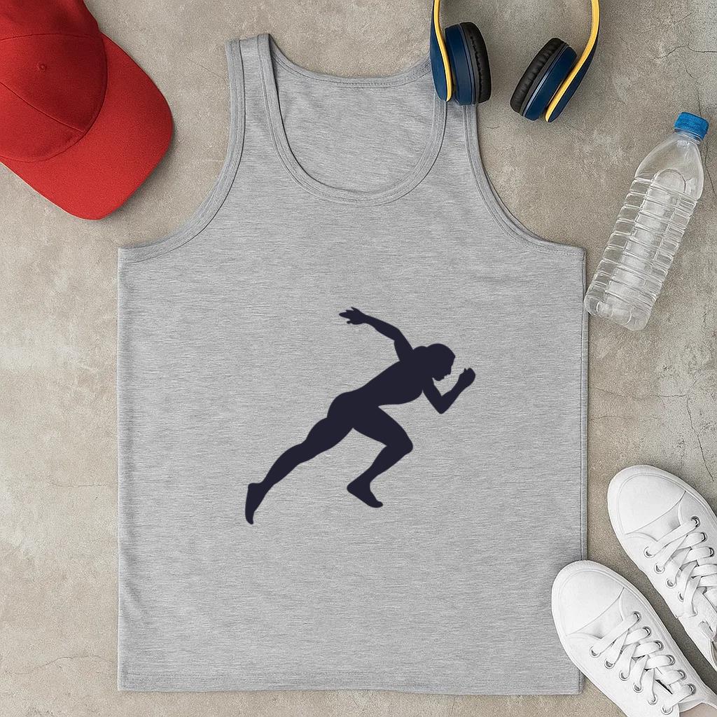 Girl Athlete Silhouette Classic Unisex Tank Top