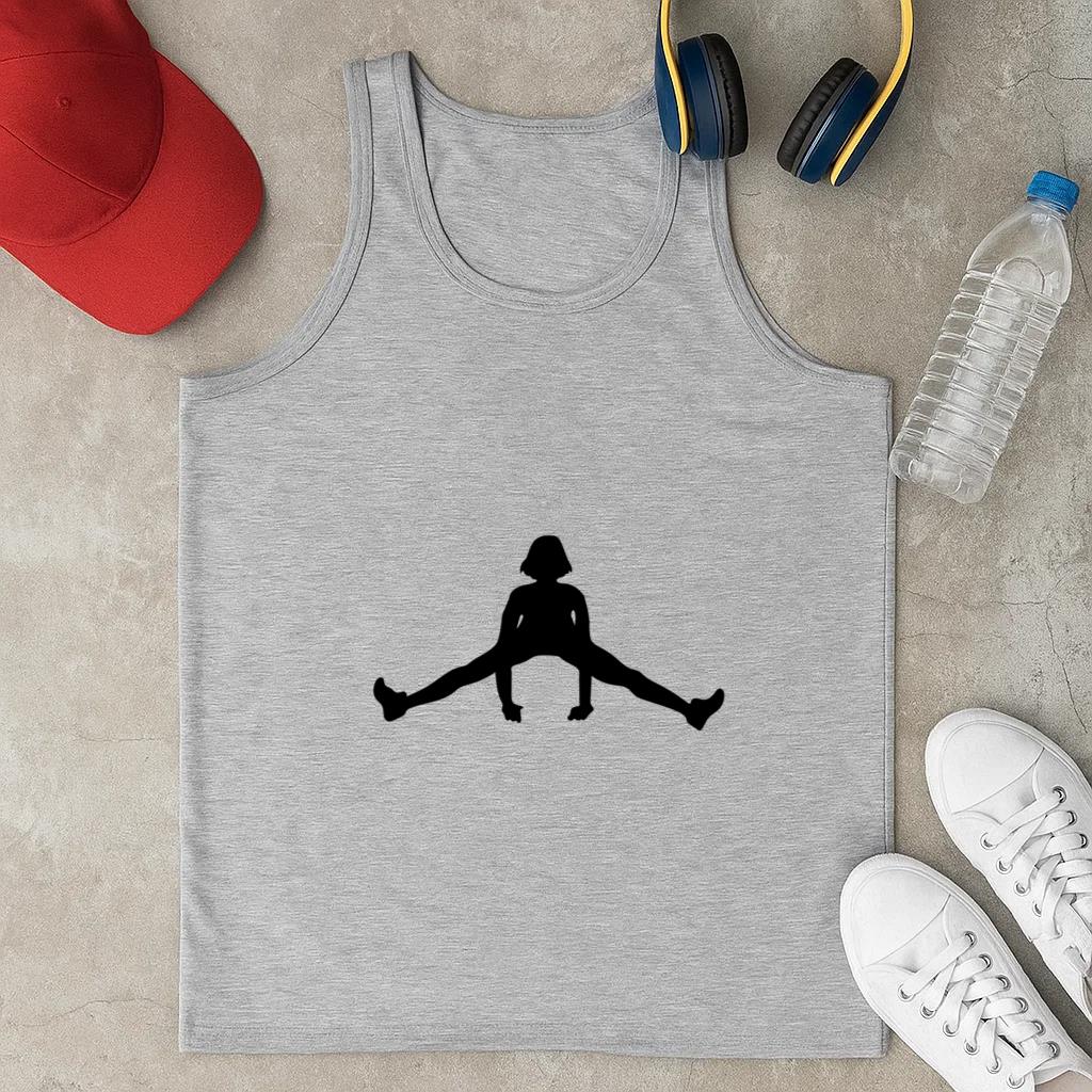 Girl Doing Side Split Silhouette Classic Unisex Tank Top