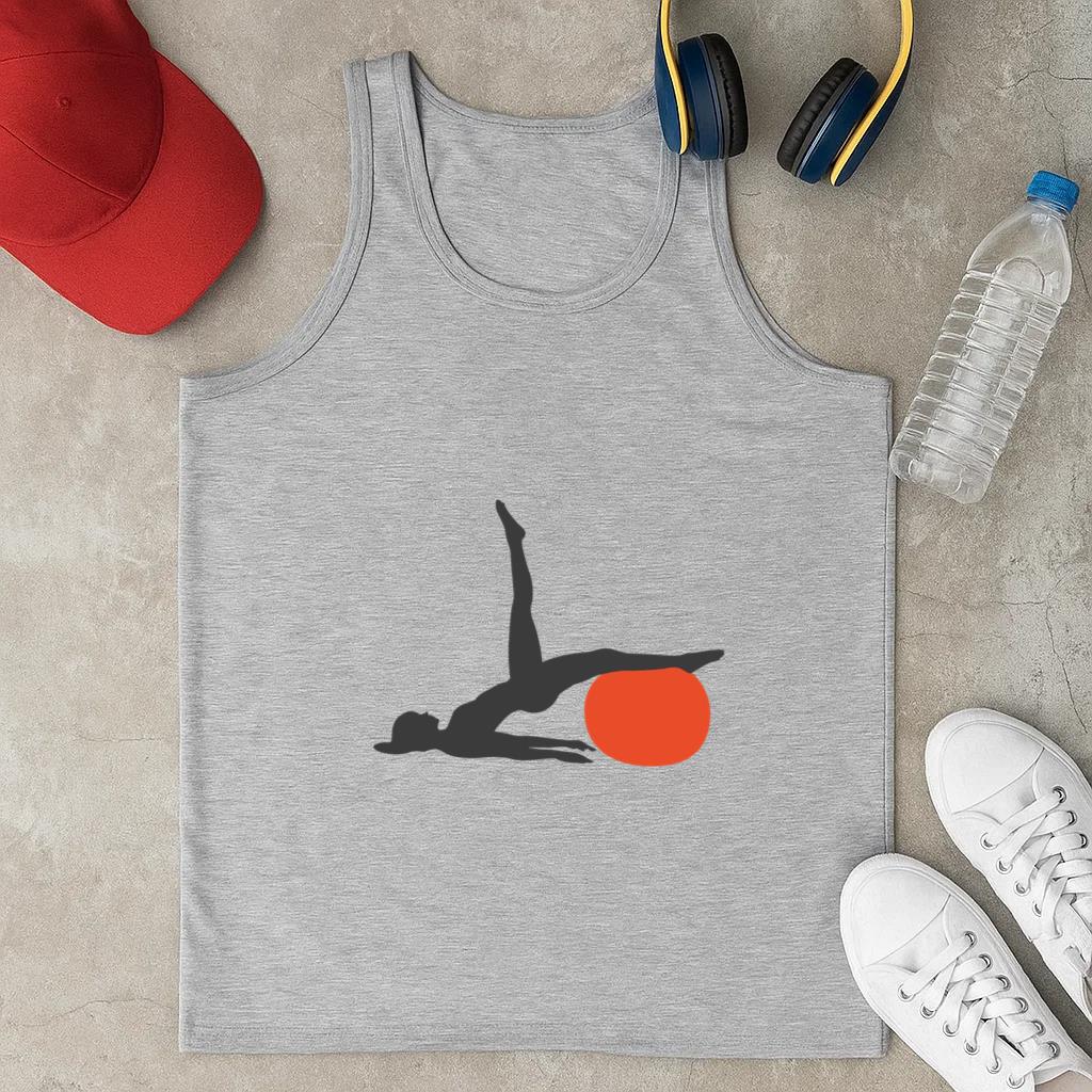 Girl Exercising Pilates Silhouette Classic Unisex Tank Top