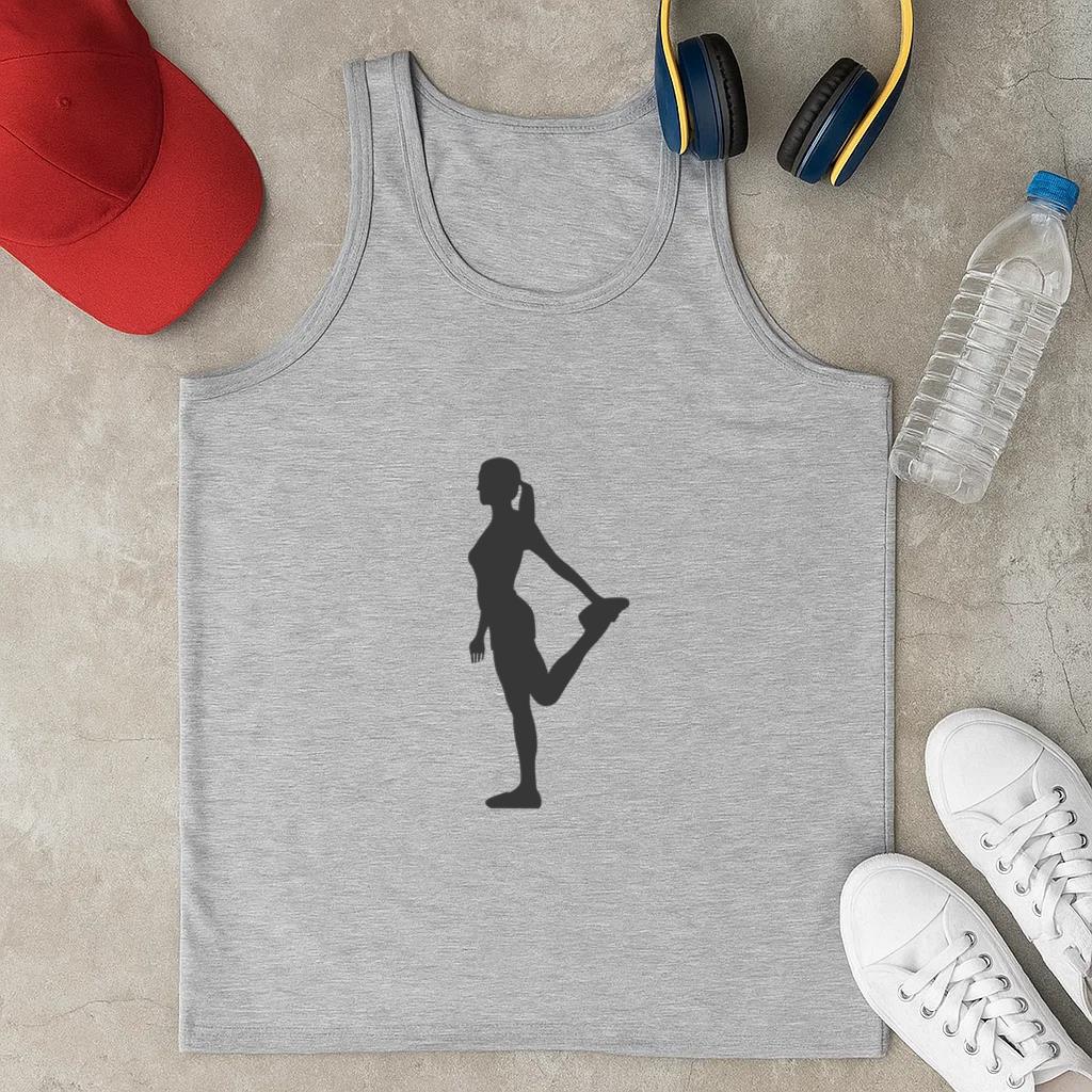 Girl Exercising Silhouette Classic Unisex Tank Top