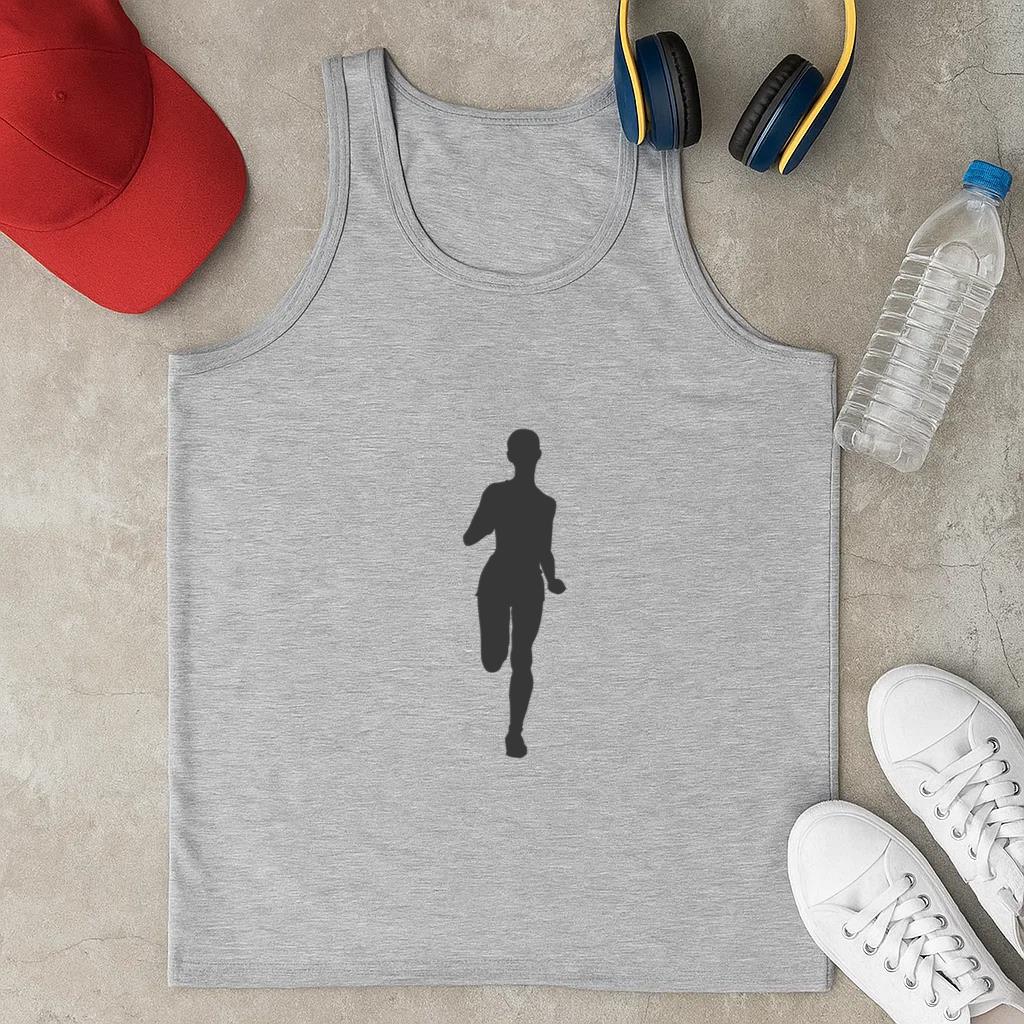 Girl Running Fast Silhouette Classic Unisex Tank Top