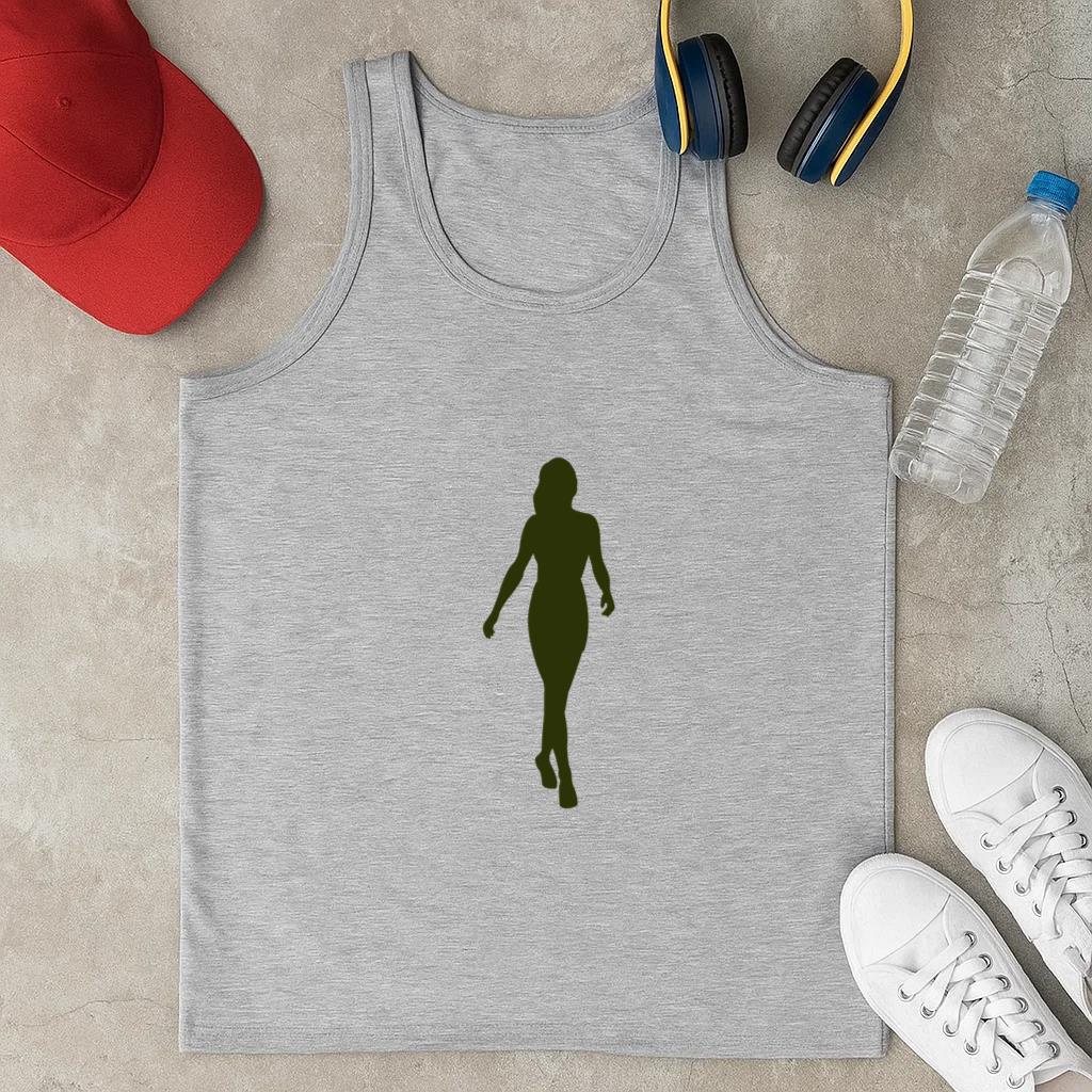 Girl Walking Silhouette Classic Unisex Tank Top