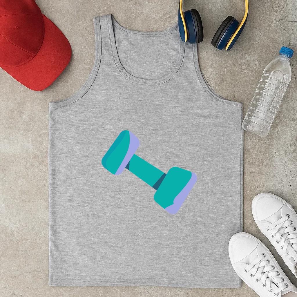 Green Dumbbell Flat Classic Unisex Tank Top
