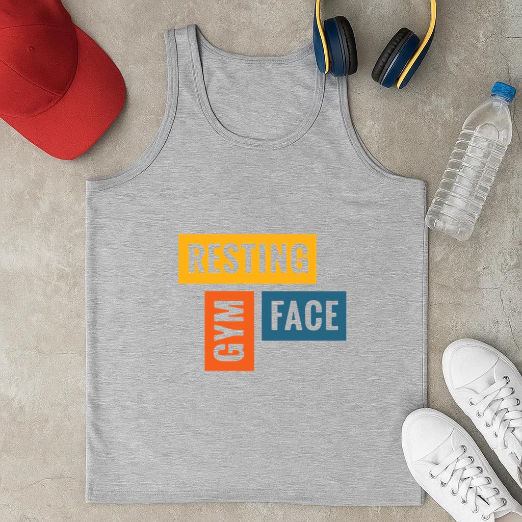Gym Resting Face Workout Phrase Classic Unisex Tank Top