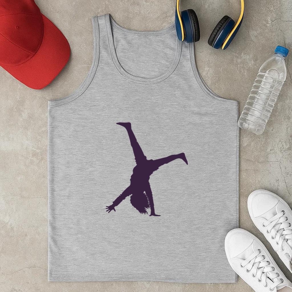 Gymnastics Cartwheel People Silhouette Classic Unisex Tank Top