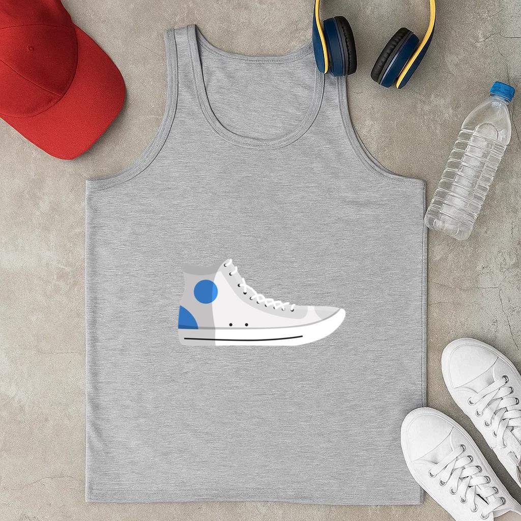 Gymshoes Plimsoll Jogging Shoe Trainers Sneaker Lace Illustration Classic Unisex Tank Top