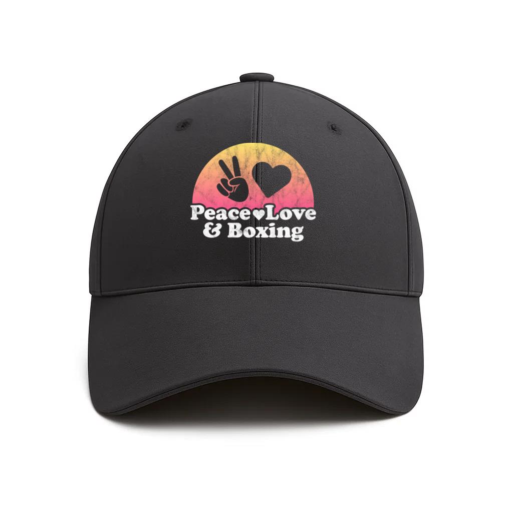 Peace Love And Boxing Cotton Twill Cap 