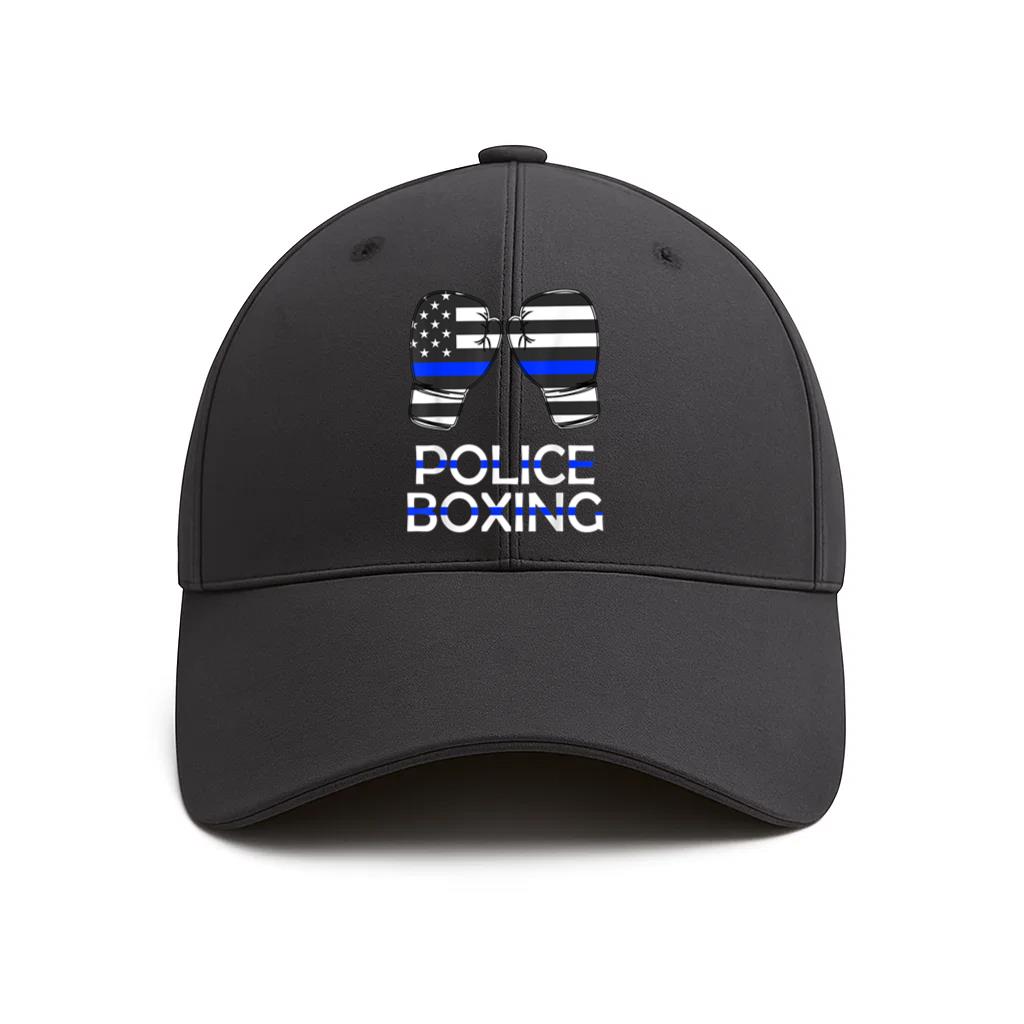 Police Boxing Blue Line Cotton Twill Cap 