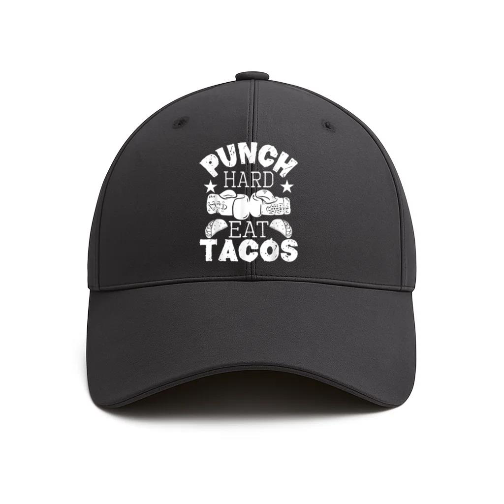 Punch Hard Eat Tacos Boxing Cotton Twill Cap 
