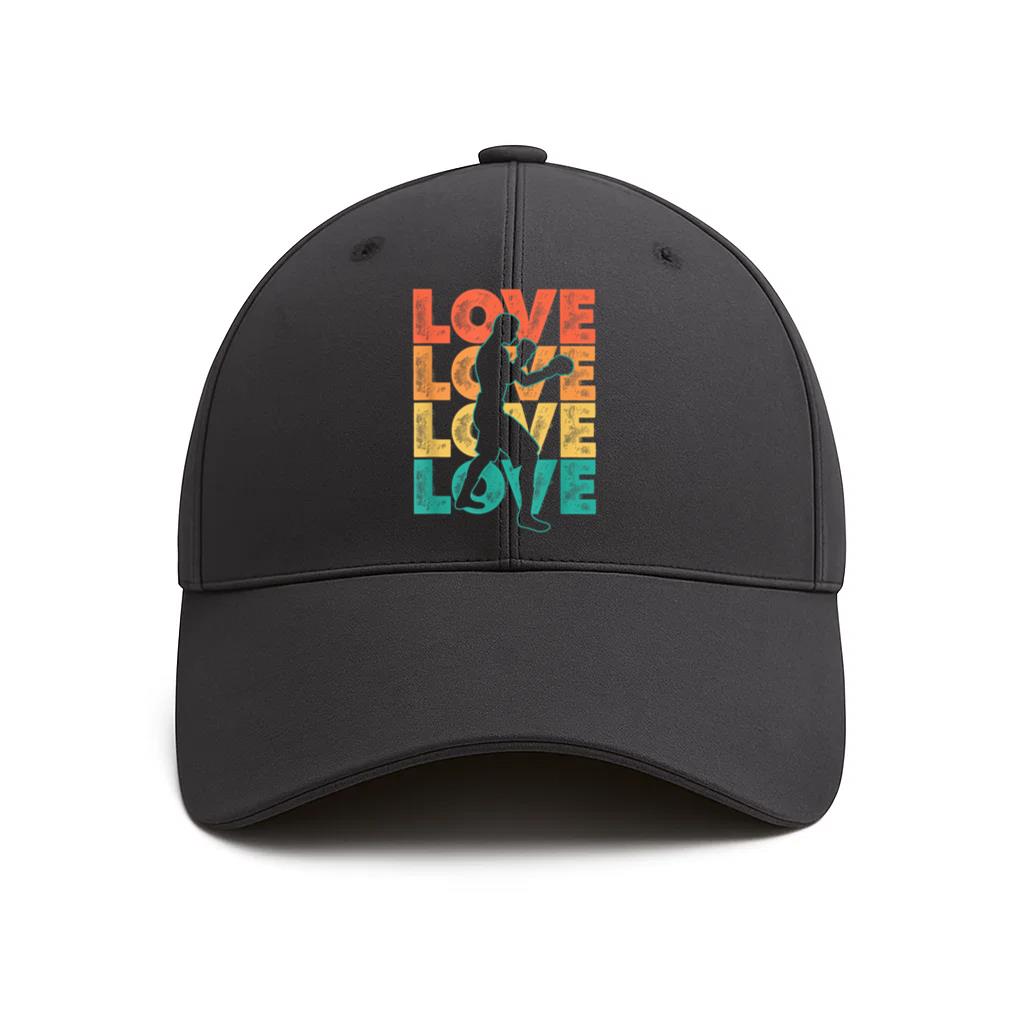 Retro I Love Boxing Cotton Twill Cap 