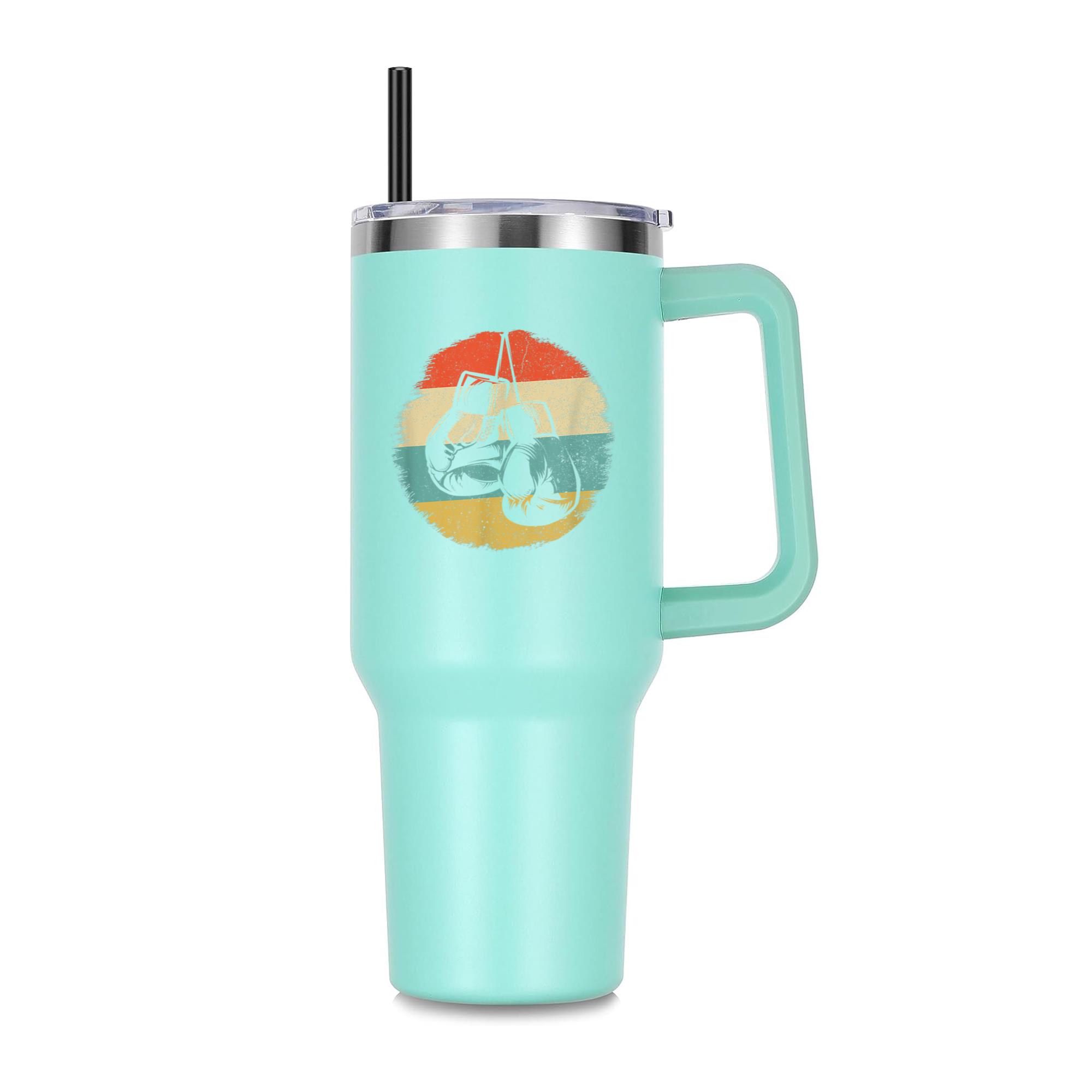 Vintage Boxing Gloves 40oz Stainless Steel Tumbler - Image 3