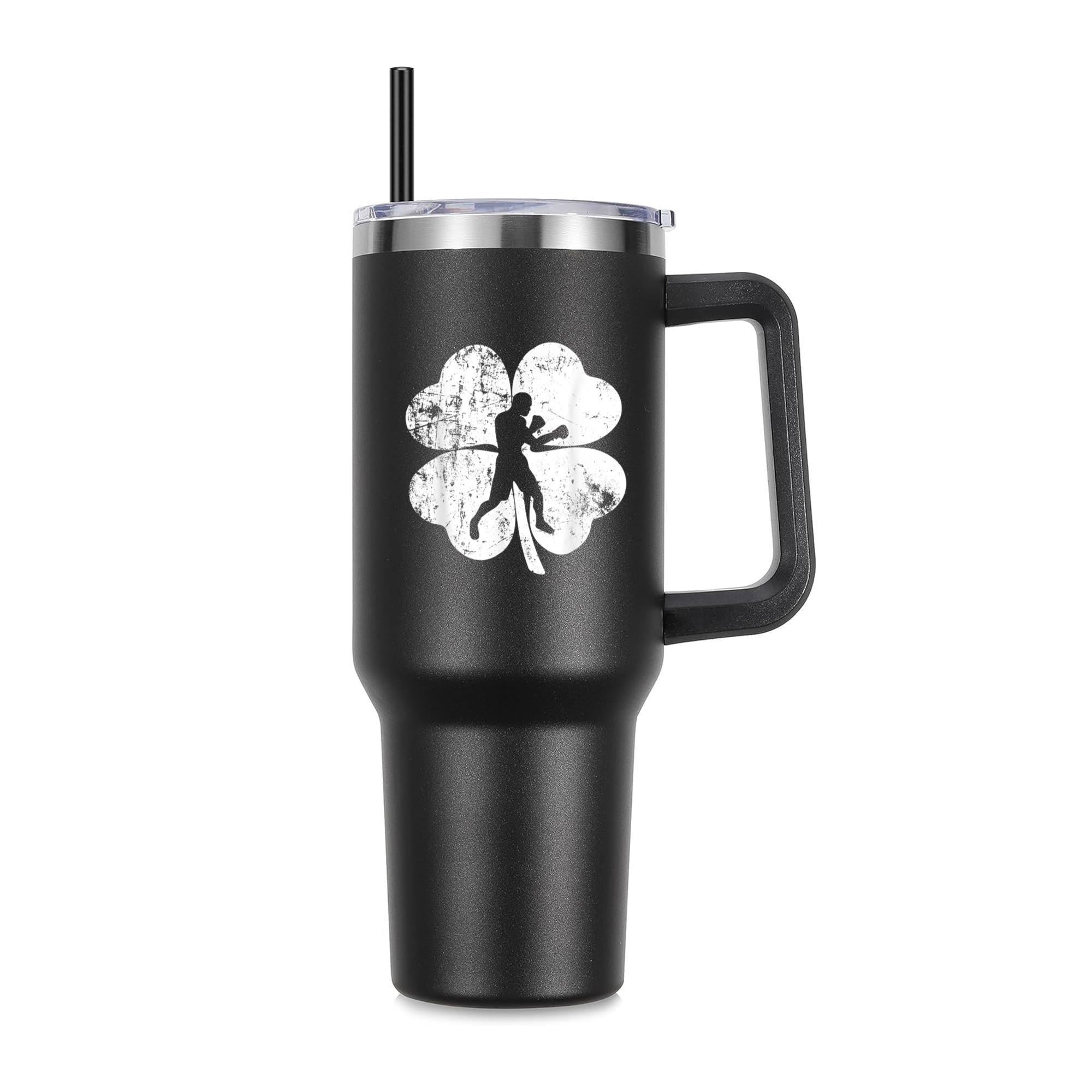 Vintage Boxing St. Patricks Day 40oz Stainless Steel Tumbler - Image 4