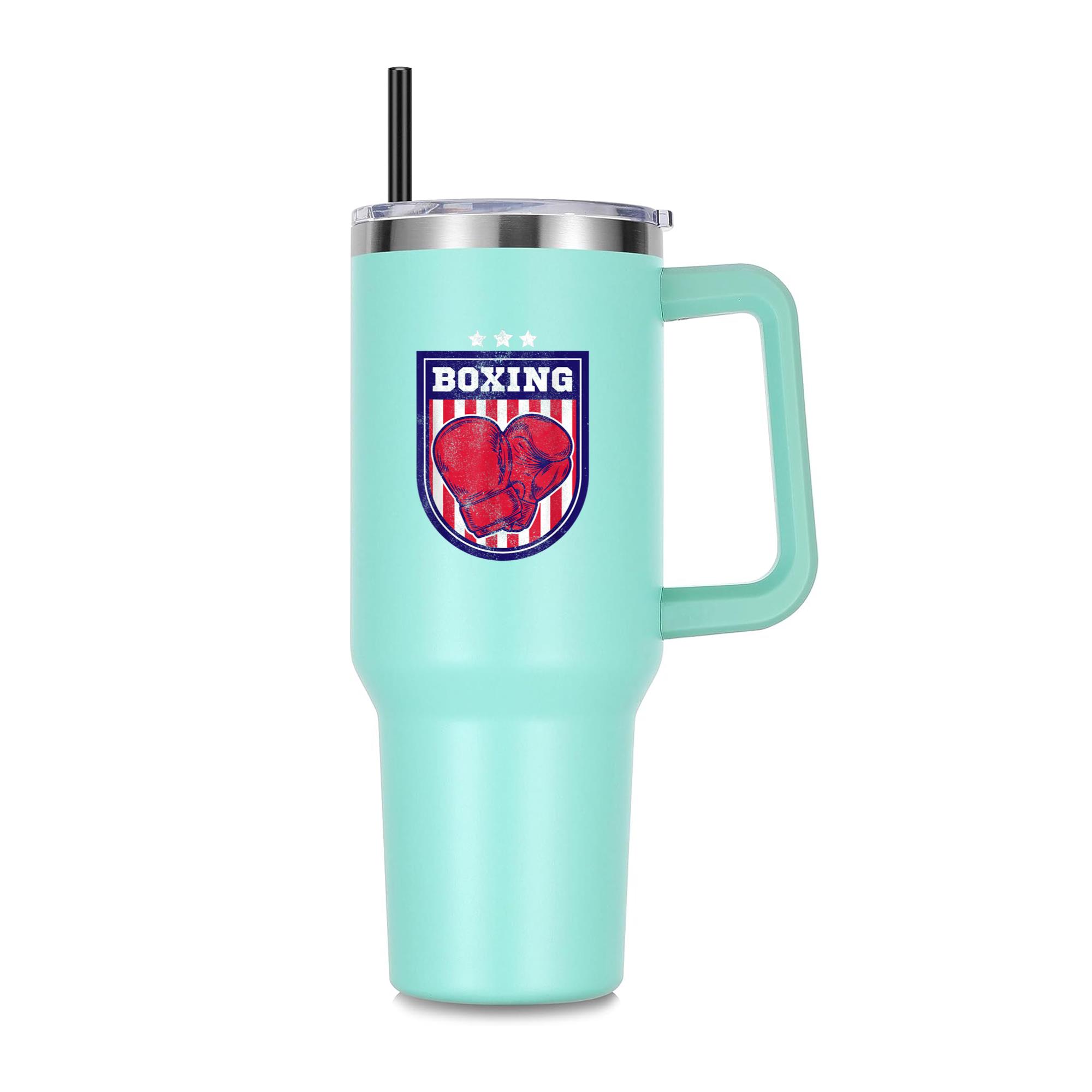 Vintage Martial Art Boxing 40oz Stainless Steel Tumbler - Image 3