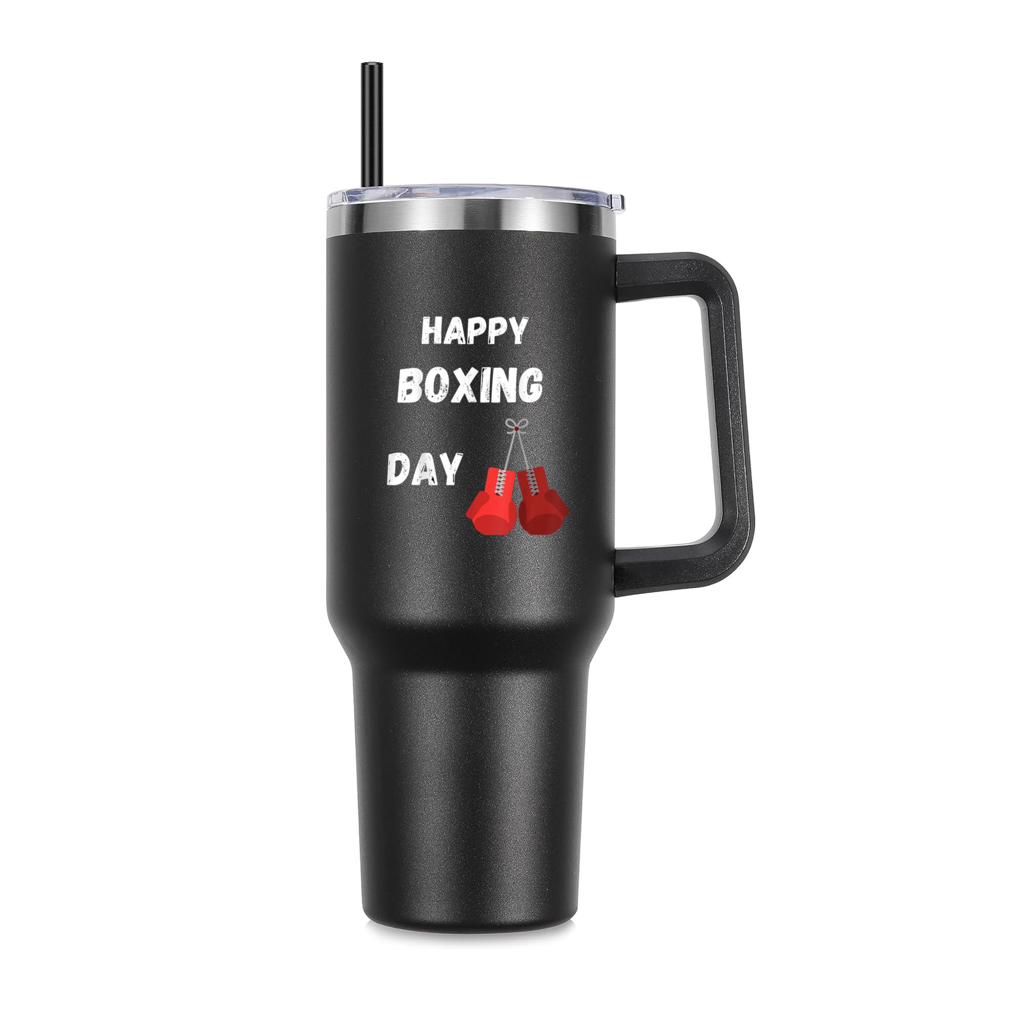 Vintage Style Happy Boxing Day 40oz Stainless Steel Tumbler - Image 4
