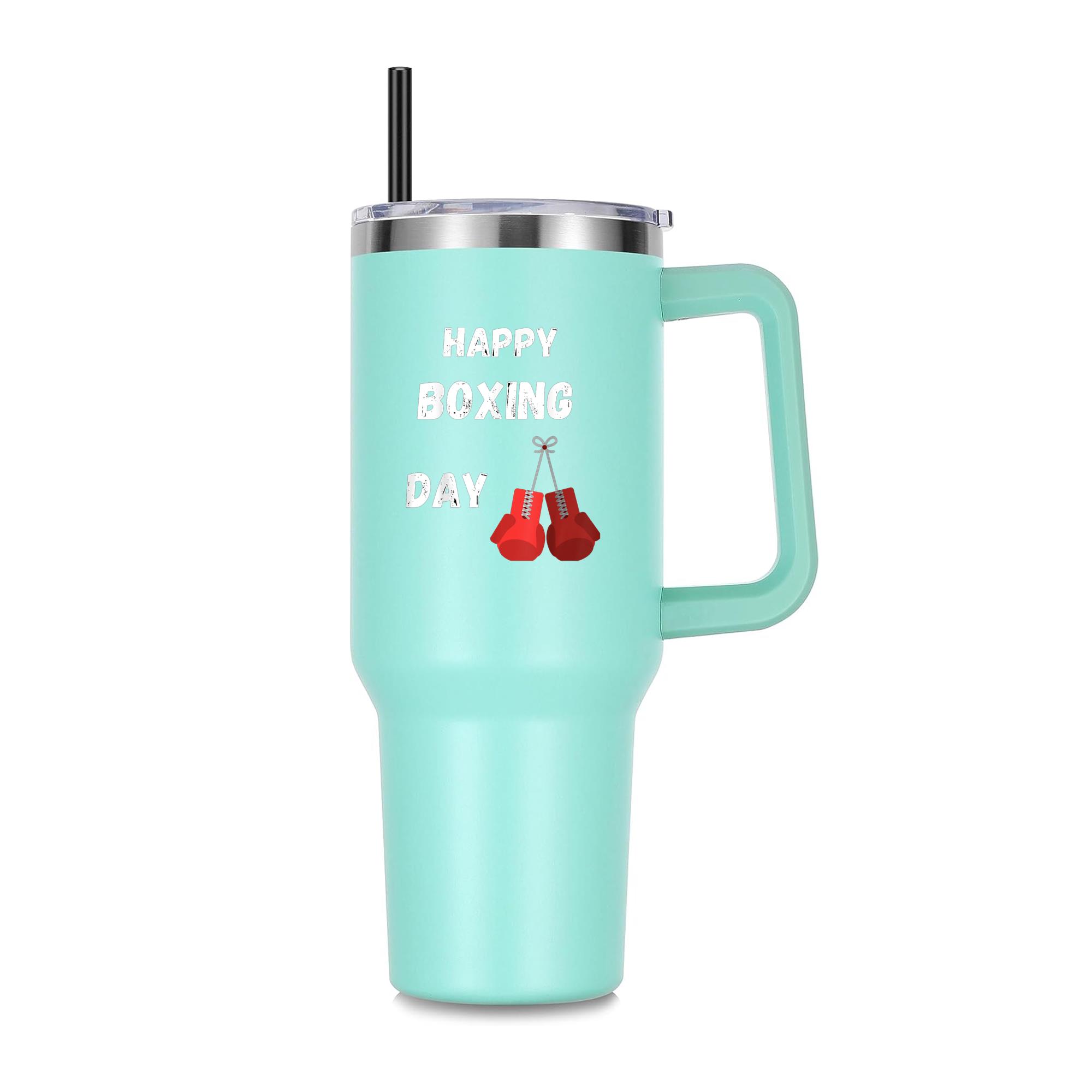 Vintage Style Happy Boxing Day 40oz Stainless Steel Tumbler - Image 3