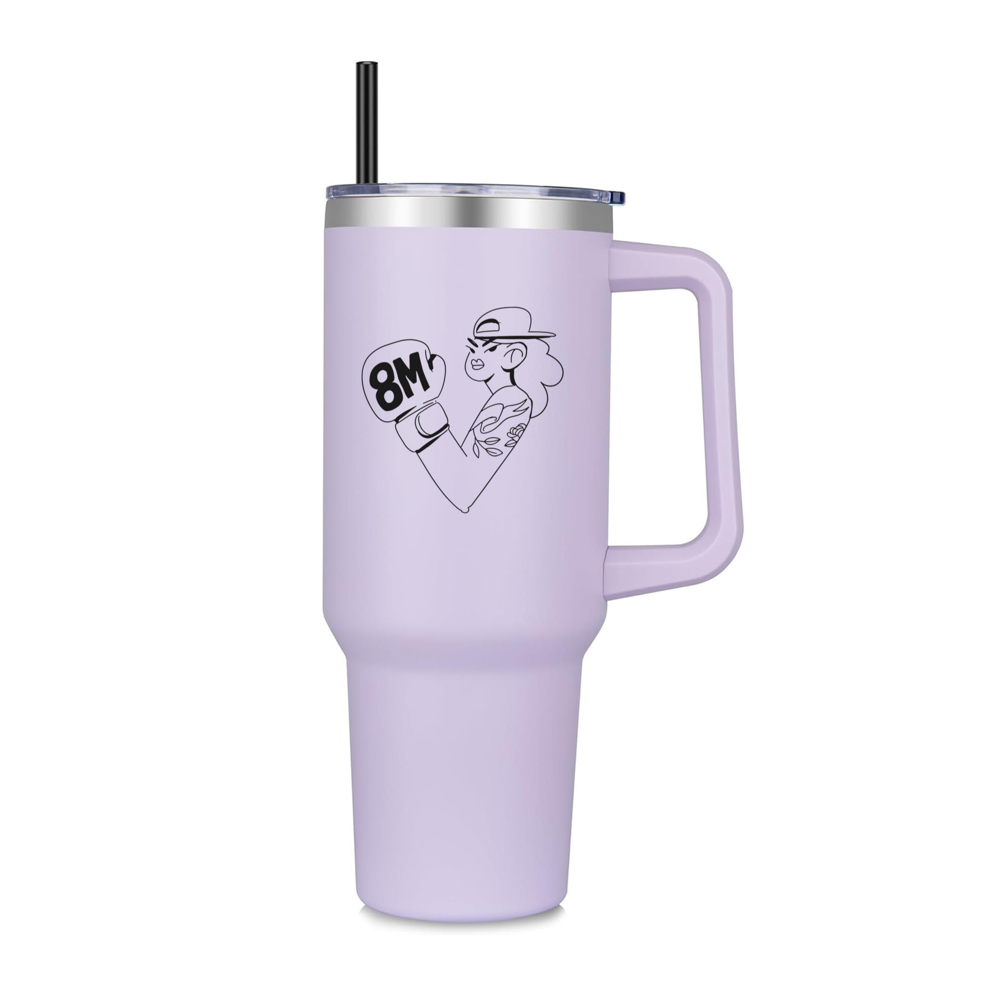 Womens Day Girl 8M 40oz Stainless Steel Tumbler - Image 2