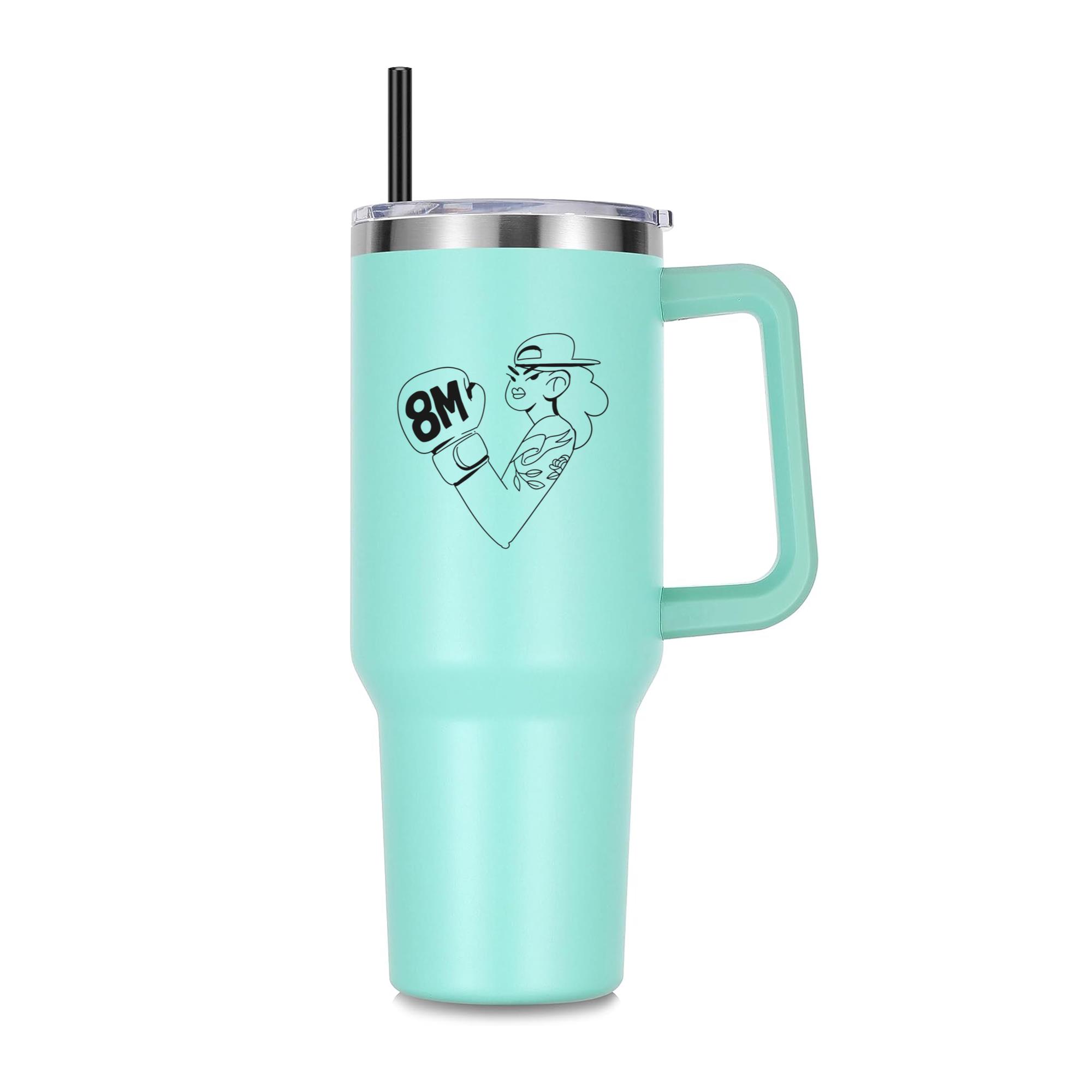 Womens Day Girl 8M 40oz Stainless Steel Tumbler - Image 3