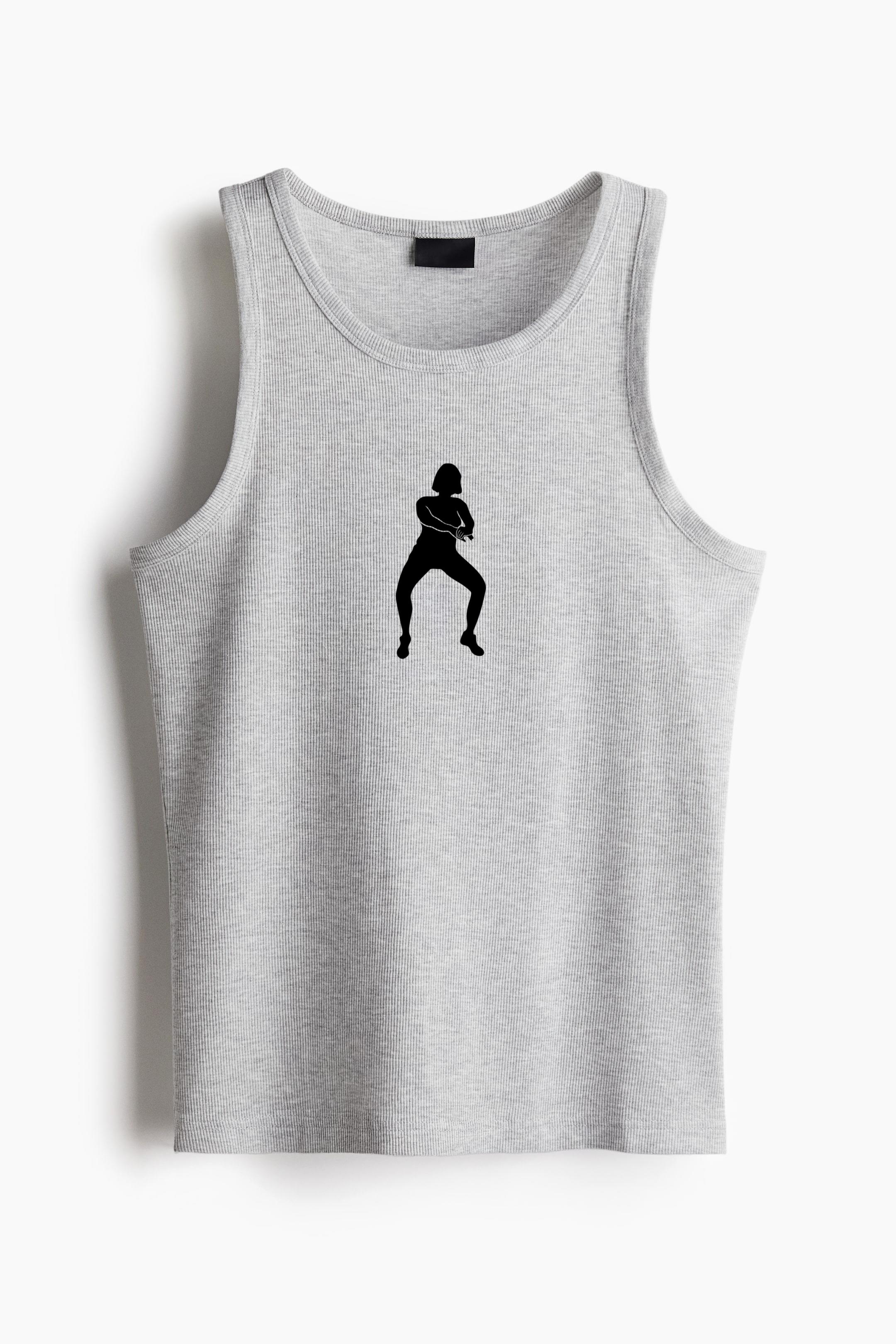 Woman Doing Squats Silhouette Classic Unisex Tank Top