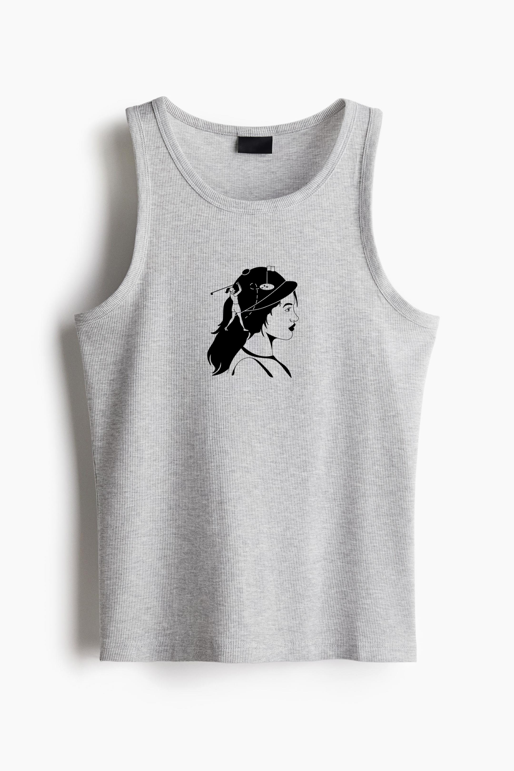 Woman Golfer Filled Stroke Classic Unisex Tank Top